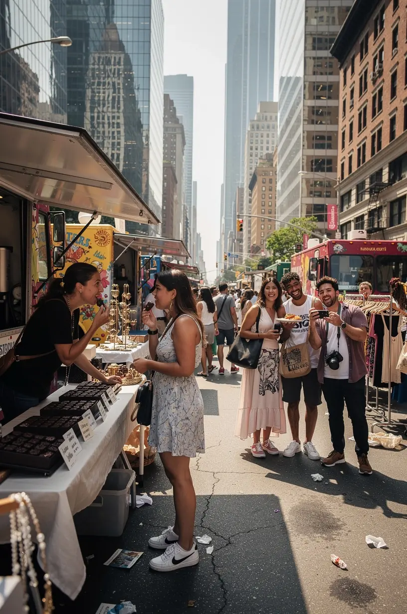 Гид проводит экскурсию по традиционным ремеслам и историям на базе сезонного туристического мероприятия.